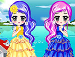 Chic Twin Sisters Dress Up